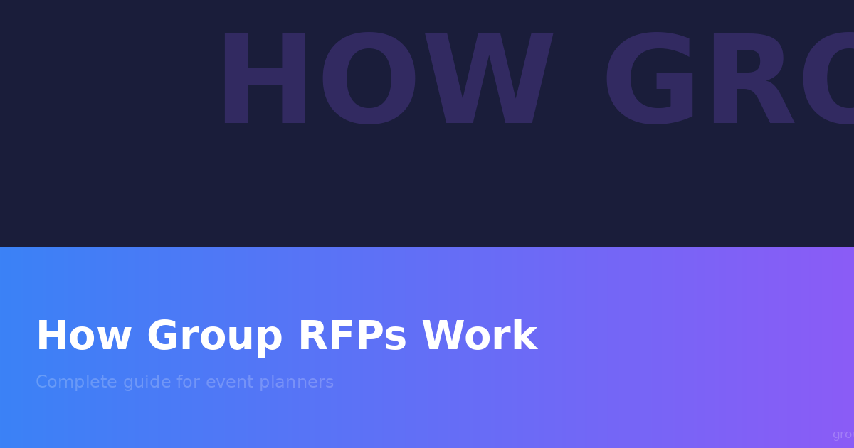 How Group RFPs Work: Complete Guide for Event Planners