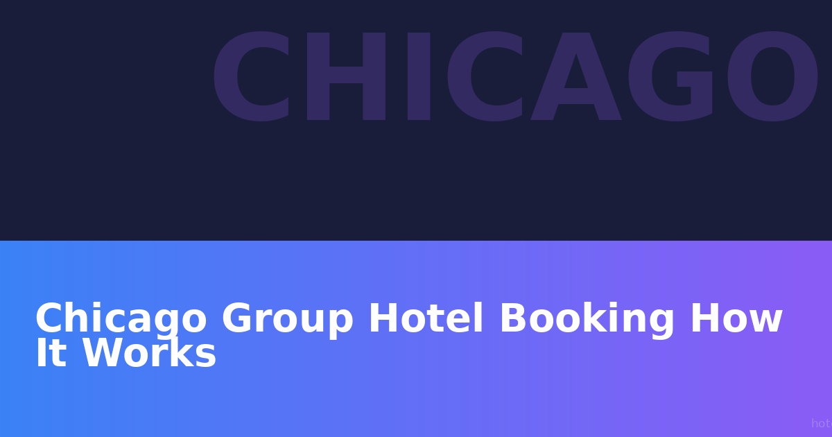 How It Works: Chicago Group Hotel Booking Process