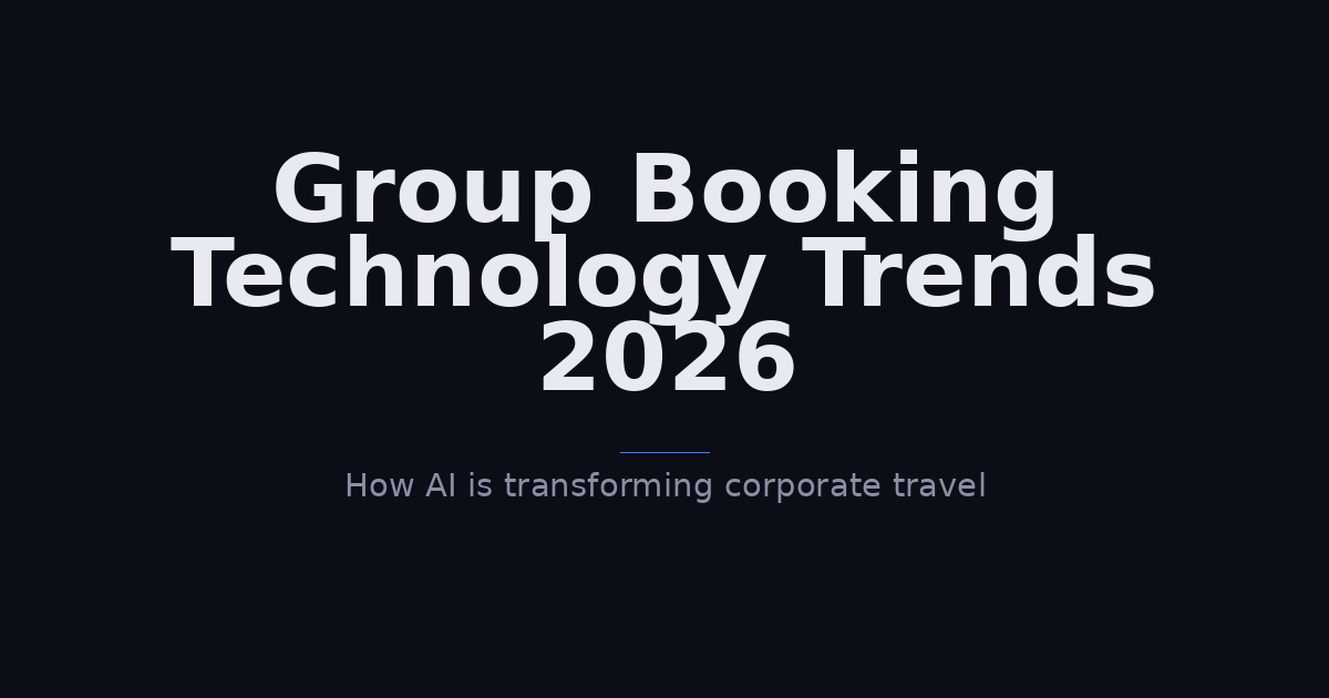 Group Booking Technology Trends 2026: How AI is Transforming Corporate Travel